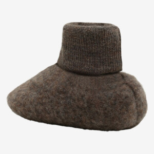 HUTTEliHUT 100% Wolle Baby-Footies - Brown Melange
