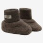 HUTTEliHUT 100% Wolle Baby-Footies - Brown Melange