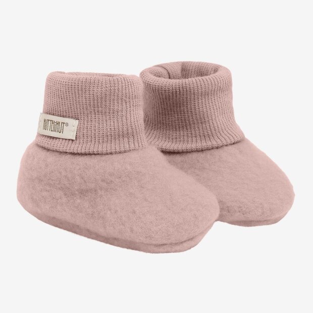 HUTTEliHUT 100% Wolle Baby-Footies - Mahogany Rose