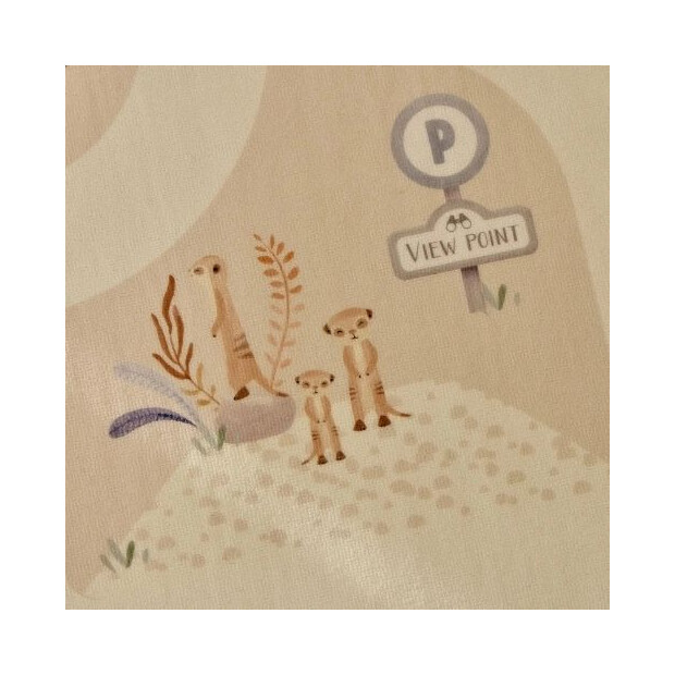 Little Dutch Teppich Autospielmatte  - Safari Friends beige