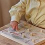 Little Dutch Holz Sound Puzzle - Safari Friends grün