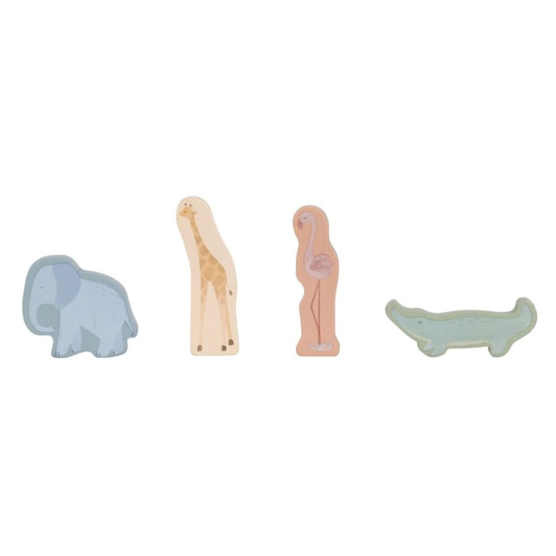 Little Dutch Holz Form Sortierer Safariauto - Safari Friends grün