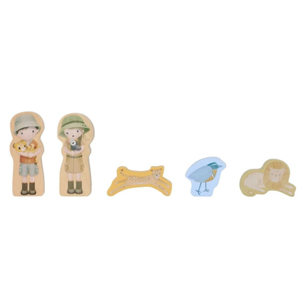 Little Dutch Holz Form Sortierer Safariauto - Safari Friends grün