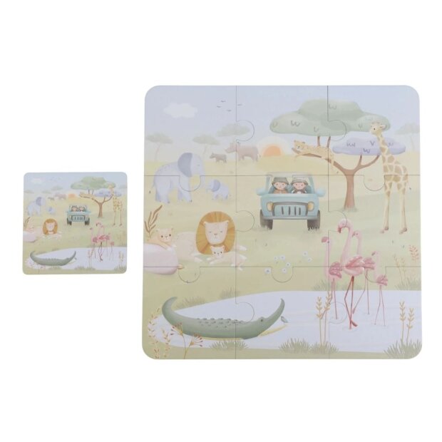 Little Dutch Puzzle 6er Set - Safari Friends grün