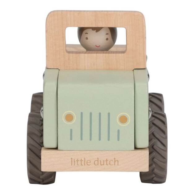 Little Dutch Holz Safariauto mit Fahrer- Safari Friends grün