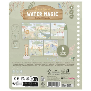 Little Dutch Aquarell Wasser Malbuch Rosa - Safari Friends