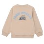 S.Oliver Sweatshirt Rundhals Sweatshirt mit Patch und Rückenprint - brown