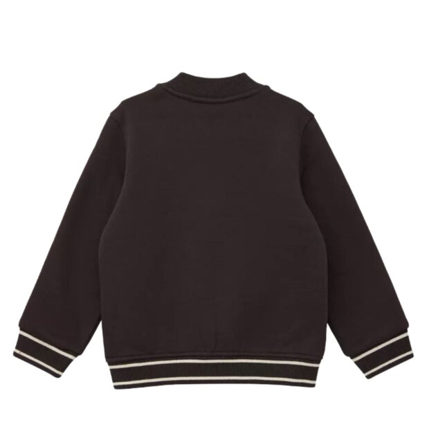 S.Oliver College-Jacke mit Applikation und Kontrastdetails - dark brown