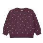 S.Oliver Oversize-Sweatshirt mit floraler Stickerei - inside brushed - burgundy