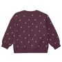 S.Oliver Oversize-Sweatshirt mit floraler Stickerei - inside brushed - burgundy