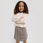 S.Oliver Oversize-Sweatshirt mit floraler Stickerei - inside brushed - light beige melange