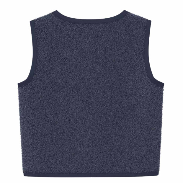S.Oliver Baby Weste aus Teddy-Plüsch mit V-Ausschnitt - dark blue