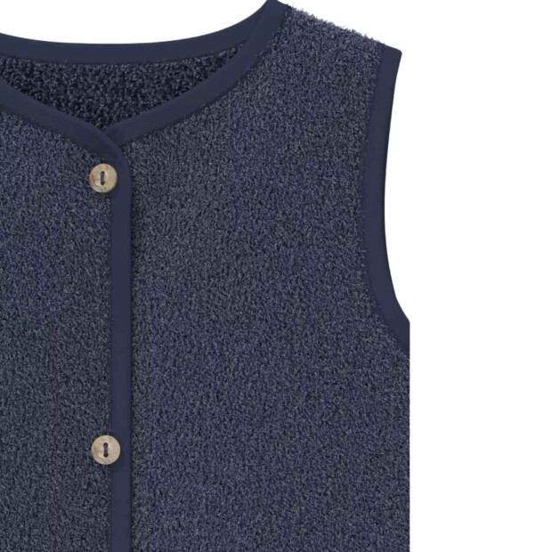 S.Oliver Baby Weste aus Teddy-Plüsch mit V-Ausschnitt - dark blue