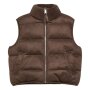 S.Oliver Boxy Wendeweste in Velours- und Teddy-Mix - dunkelbraun
