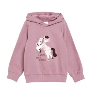 S.Oliver Kuscheliger Hoodie mit Wendepailletten - rosa