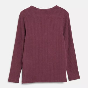 S.Oliver Langarmshirt mit Applikation im Slim Fit - burgundy