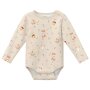S.Oliver Baby T-Shirt Body mit All-over-Print mit Rippstruktur - Fuchs helles beige