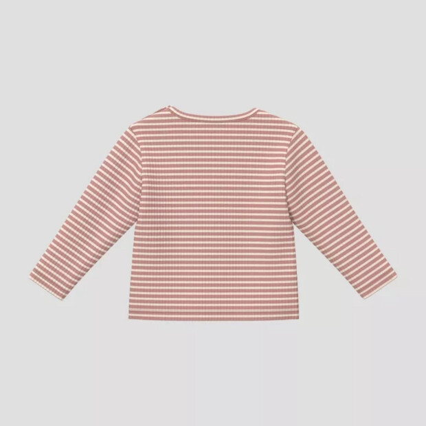S.Oliver Baby Weiches Unisex Rippshirt mit Stickerei - pfirsich
