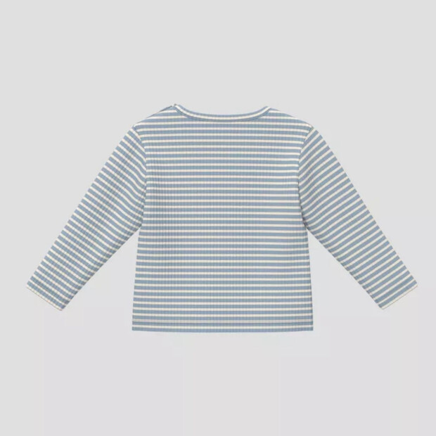 S.Oliver Baby Weiches Unisex Rippshirt mit Stickerei - hellblau
