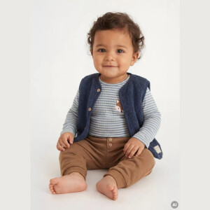 S.Oliver Baby Weiches Unisex Rippshirt mit Stickerei -...