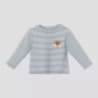 S.Oliver Baby Weiches Unisex Rippshirt mit Stickerei - hellblau