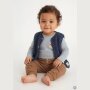 S.Oliver Baby Weiches Unisex Rippshirt mit Stickerei - hellblau