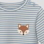 S.Oliver Baby Weiches Unisex Rippshirt mit Stickerei - hellblau