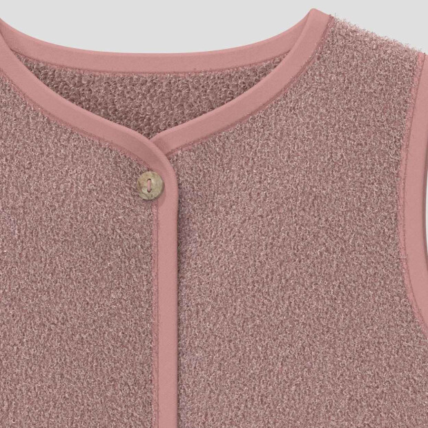 S.Oliver Baby Weste aus Teddy-Plüsch mit V-Ausschnitt - Pale Rose