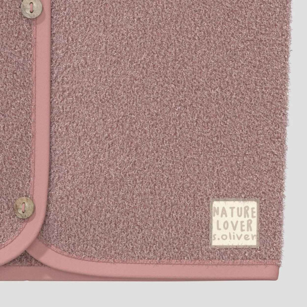 S.Oliver Baby Weste aus Teddy-Plüsch mit V-Ausschnitt - Pale Rose