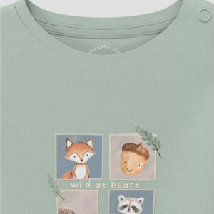 S.Oliver Baby Unisex T-Shirt mit Print Fuchs & Igel -...