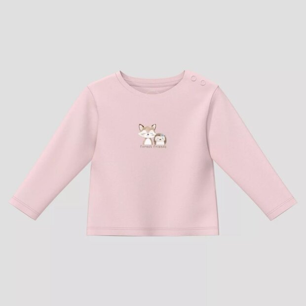 S.Oliver Baby Unisex T-Shirt mit Print Fuchs & Igel - light rose