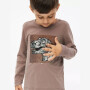 S.Oliver Langarmshirt mit Wendepailletten -  Braun