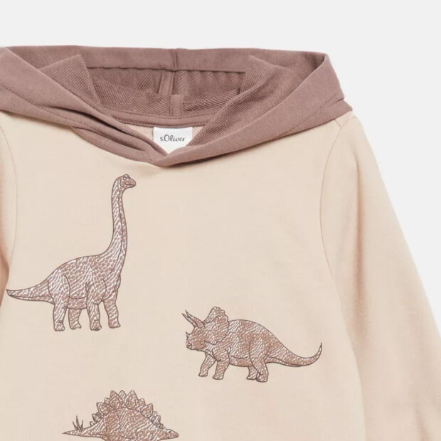 S.Oliver Hoodie mit Dinos - Beige