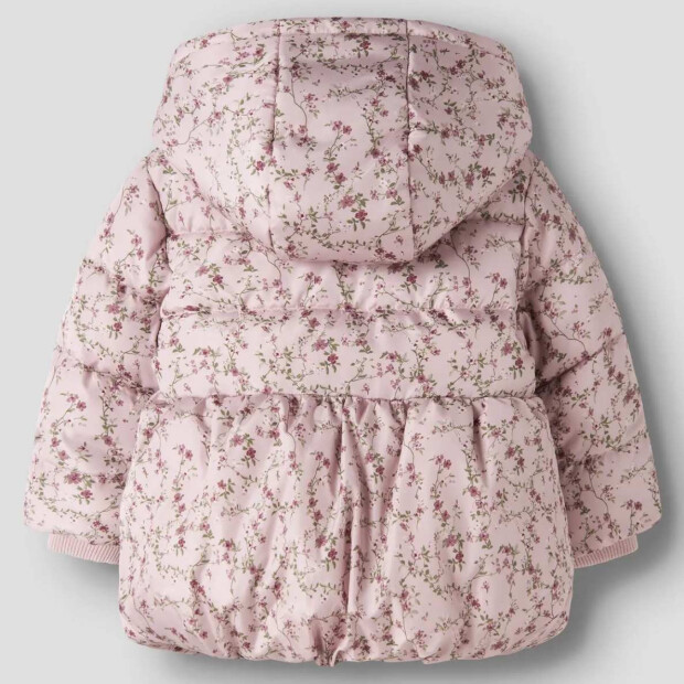 name it - Baby Steppjacke Winterjacke Blumenmuster - Violet Ice