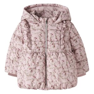 name it - Baby Steppjacke Winterjacke Blumenmuster -...