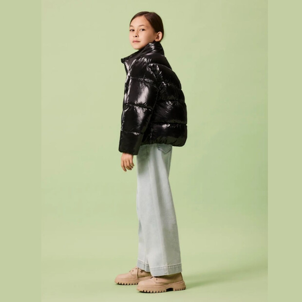 name it Winterjacke Lack - black schwarz