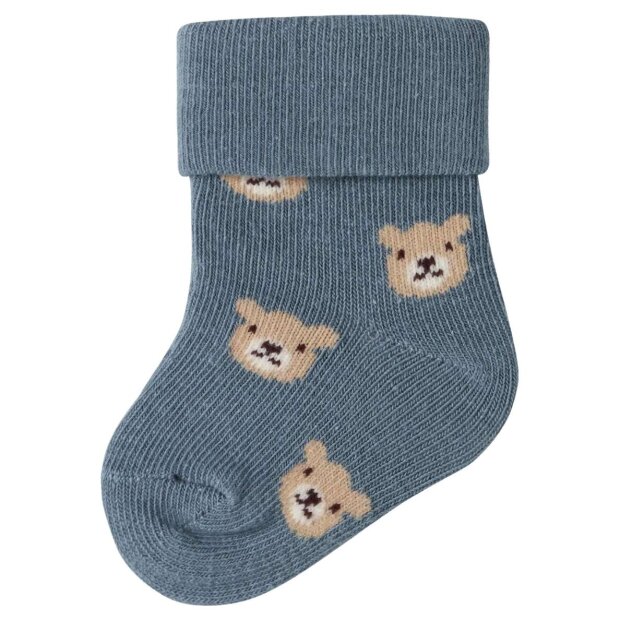 name it - Baby Socken Bär Blue Mirage Blau