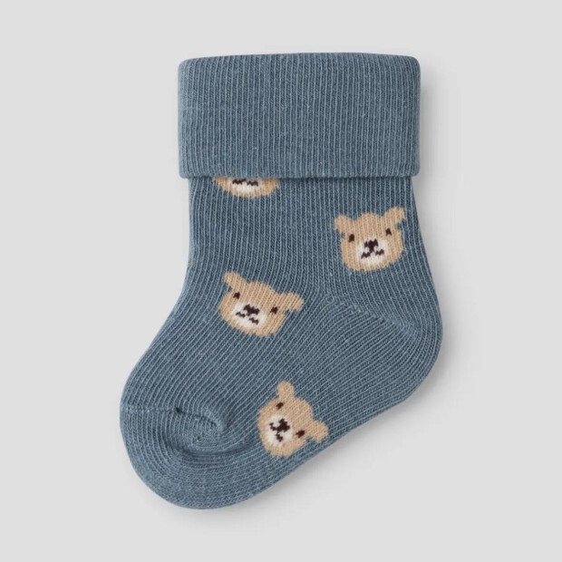 name it - Baby Socken Bär Blue Mirage Blau