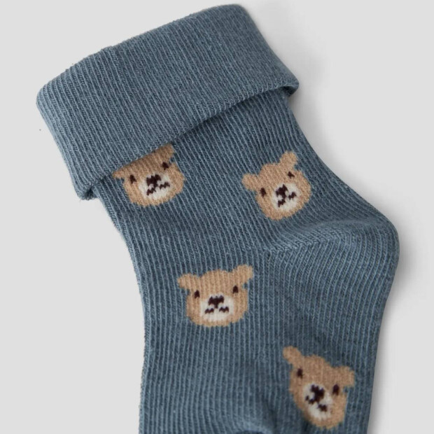 name it - Baby Socken Bär Blue Mirage Blau