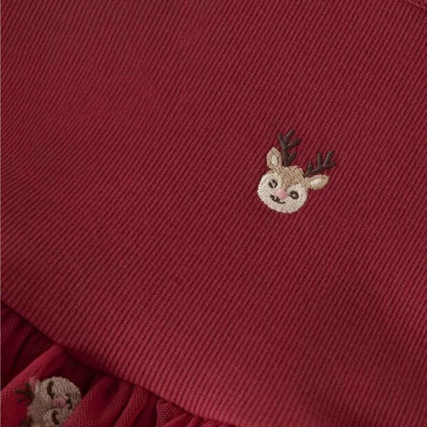 name it Tüllkleid Weihnachten Rentier - Red Dahlia REINDEER