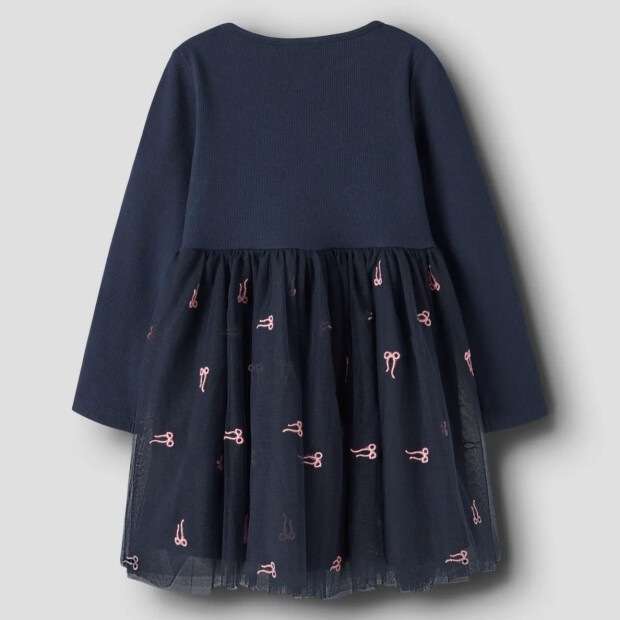 name it Tüllkleid Weihnachten Schleife - Navy Blazer BOW