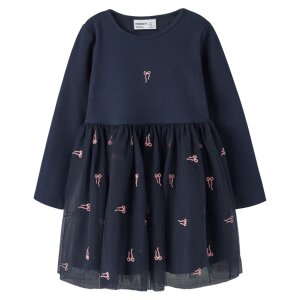 name it Tüllkleid Weihnachten Schleife - Navy Blazer...