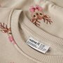 name it angerauter Pullover Weihnachten Rentier mit Schleife- Peyote Reindeer