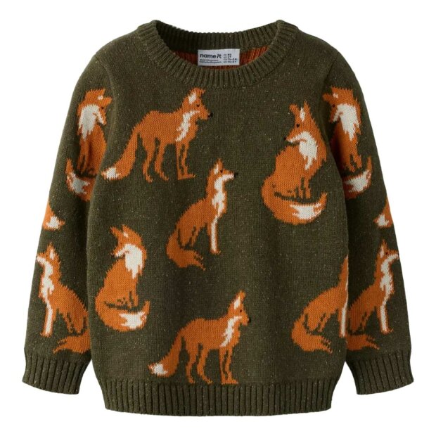 name it Strickpullover Fuchs - Olive Night