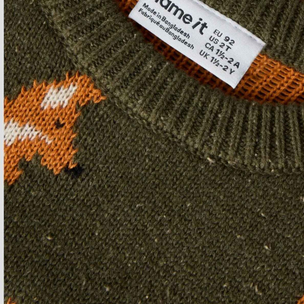 name it Strickpullover Fuchs - Olive Night