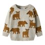 name it Strickpullover Bär - Peyote Melange