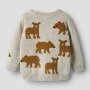 name it Strickpullover Bär - Peyote Melange