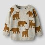 name it Strickpullover Bär - Peyote Melange