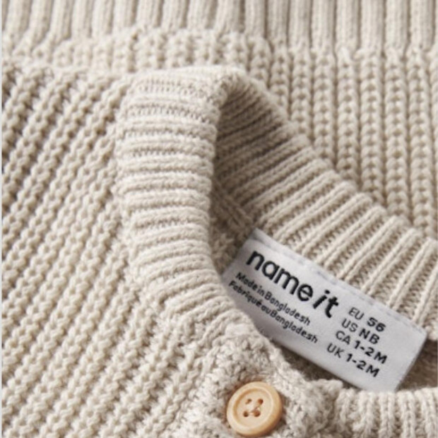 name it - Baby Strickjacke Peyote Melange