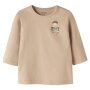 name it langarm Shirt Bärchen - Sesame beige